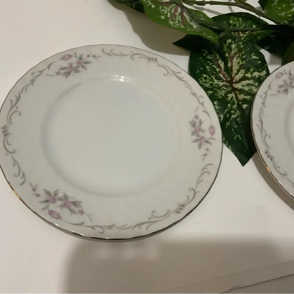 Genuine Porcelain China Gold Standard Made in Japan 2 Bread Dessert Plate 6 3/8